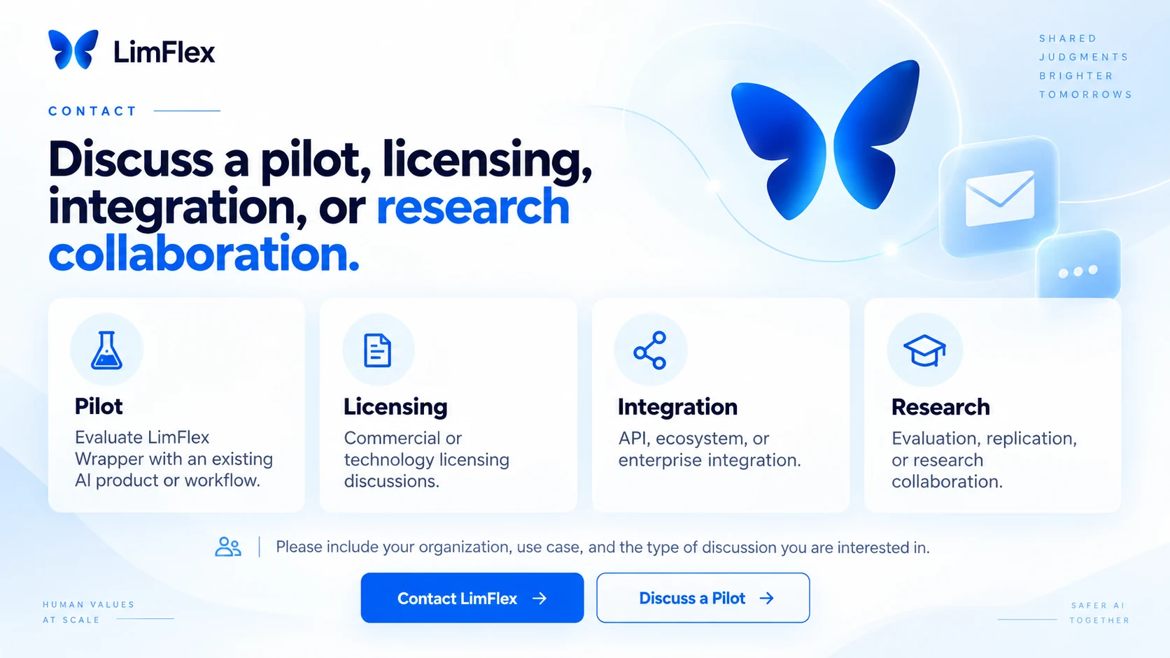 LimFlex contact and collaboration visual