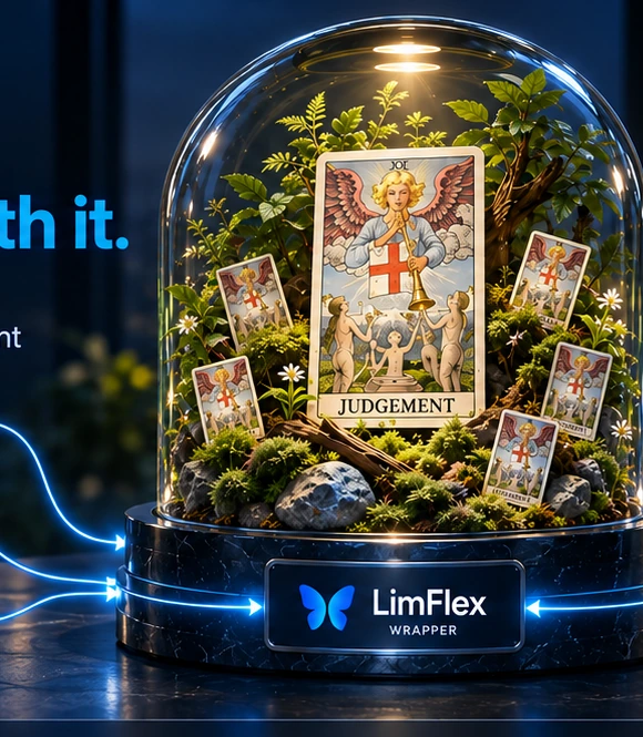 Photorealistic Judgment Terrarium connected through LimFlex Wrapper to different AI systems
